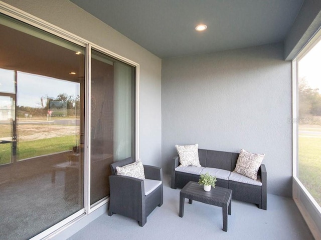 view of sunroom