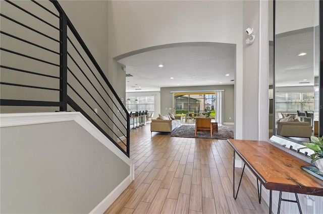 entryway featuring light hardwood / wood-style floors