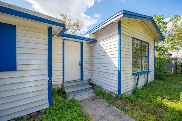 view of doorway to property