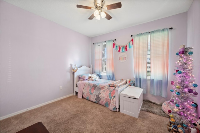 1849 Charleston Ln, Bartow, FL 33830 - carpeted bedroom featuring ceiling fan and baseboards