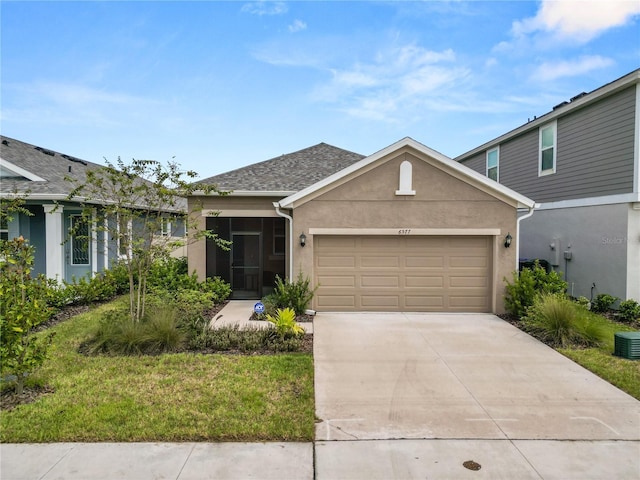 view of front of house featuring a garage