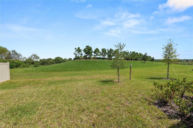 view of yard featuring a rural view