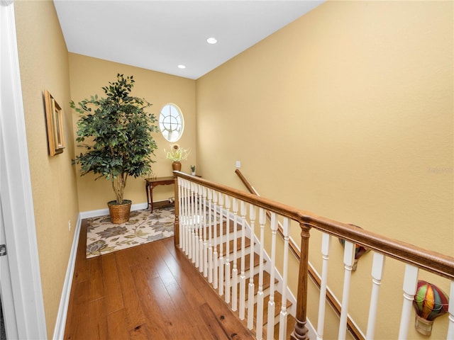 corridor featuring hardwood / wood-style flooring