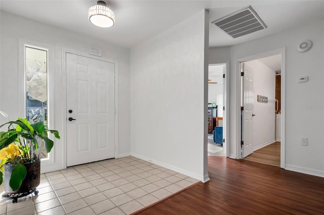 foyer entrance featuring light hardwood / wood-style floors