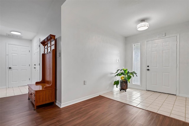 foyer featuring light hardwood / wood-style floors