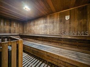 view of sauna