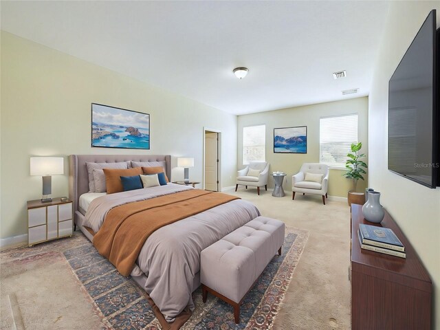 view of carpeted bedroom