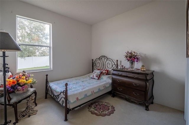 carpeted bedroom with multiple windows