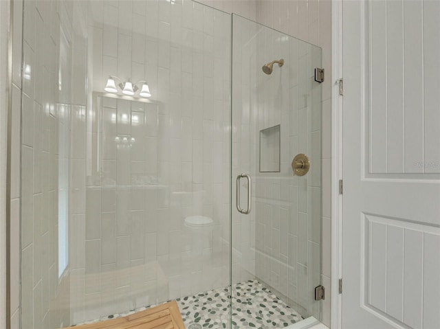 bathroom with walk in shower