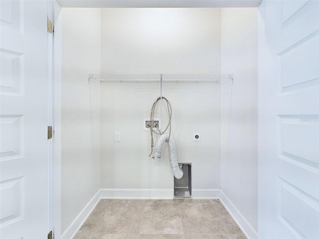 laundry area featuring electric dryer hookup and hookup for a washing machine