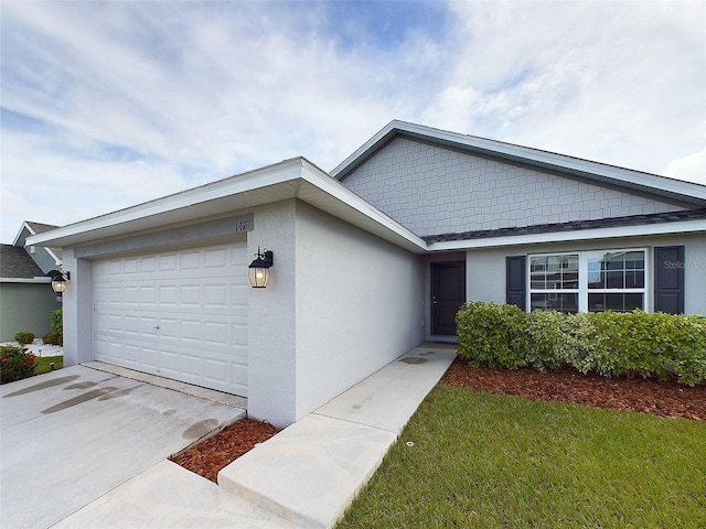 ranch-style house with a garage