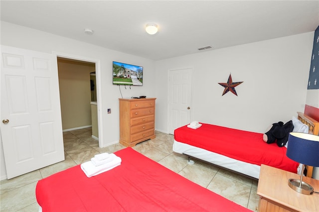 view of tiled bedroom