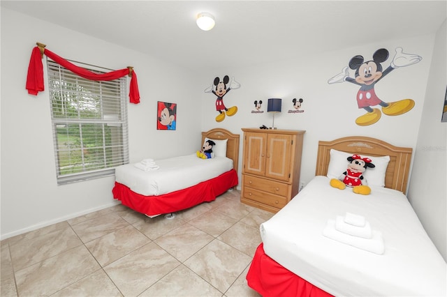 view of tiled bedroom