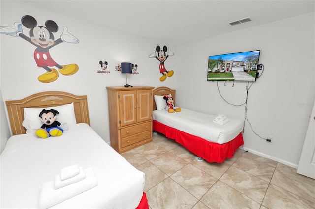 view of tiled bedroom