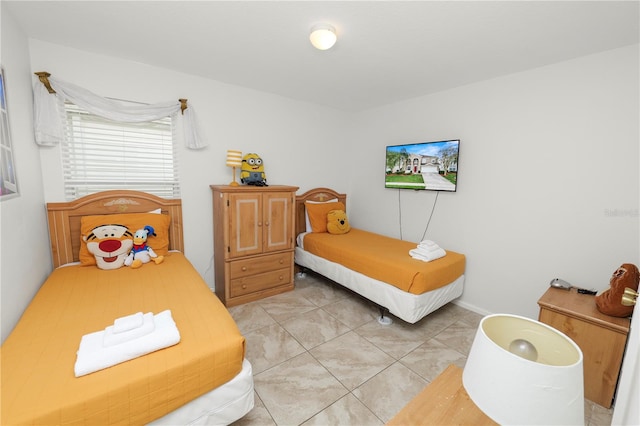 view of tiled bedroom