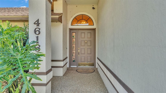 view of doorway to property