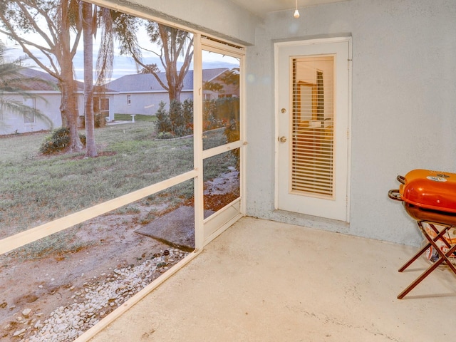 view of sunroom