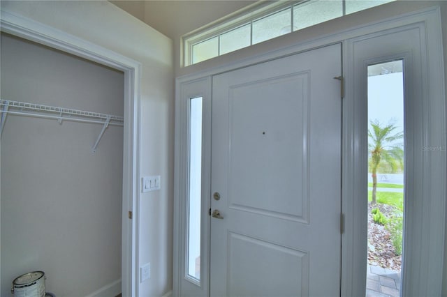 view of foyer entrance