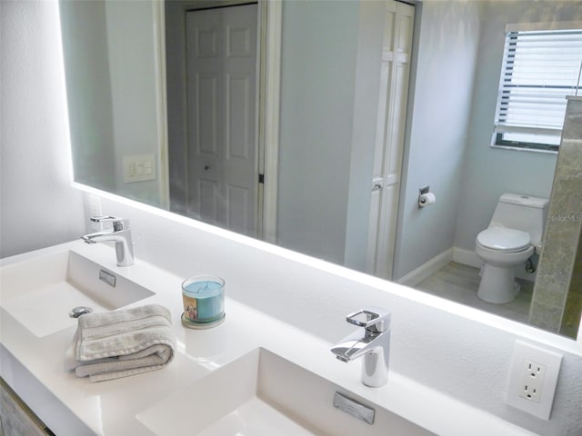 bathroom with toilet and sink