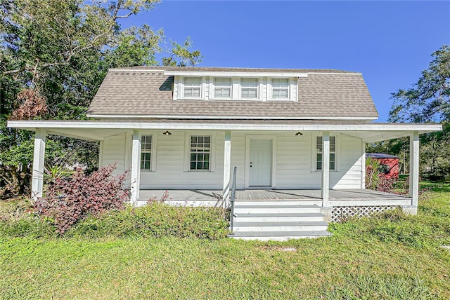 view of front of home with covered porch