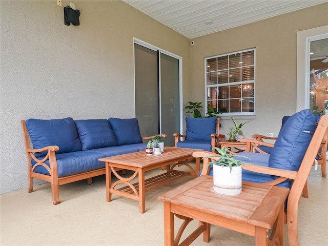 view of patio with outdoor lounge area