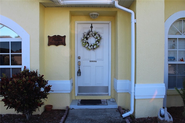 view of doorway to property