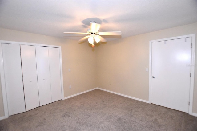 2556 Roslyn Ln, Lakeland, FL 33812 - unfurnished bedroom featuring carpet, a closet, baseboards, and ceiling fan