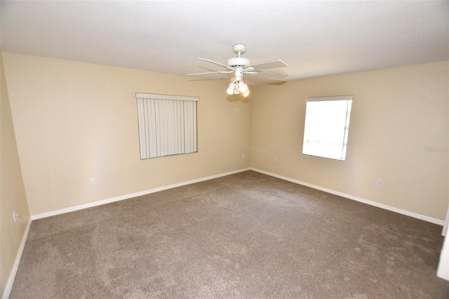 2556 Roslyn Ln, Lakeland, FL 33812 - carpeted spare room featuring baseboards and ceiling fan