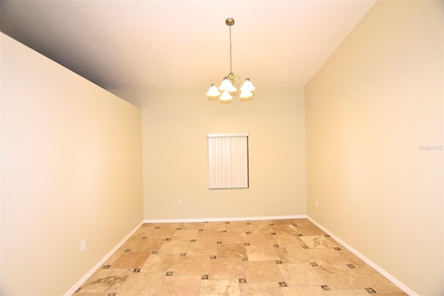 2556 Roslyn Ln, Lakeland, FL 33812 - empty room with a chandelier and baseboards