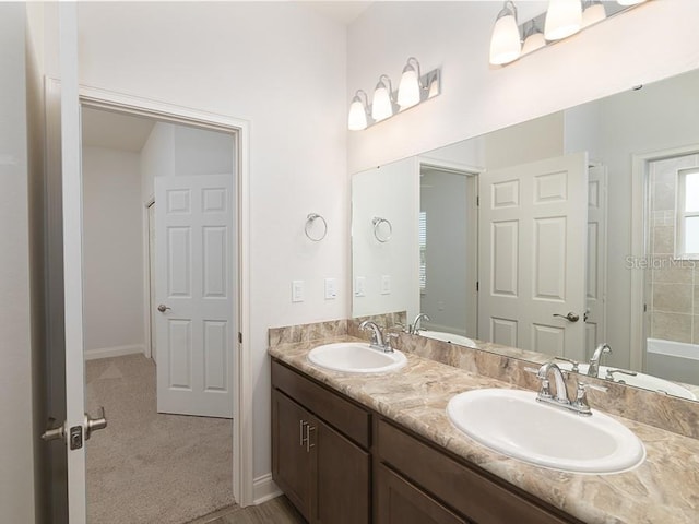 bathroom featuring vanity