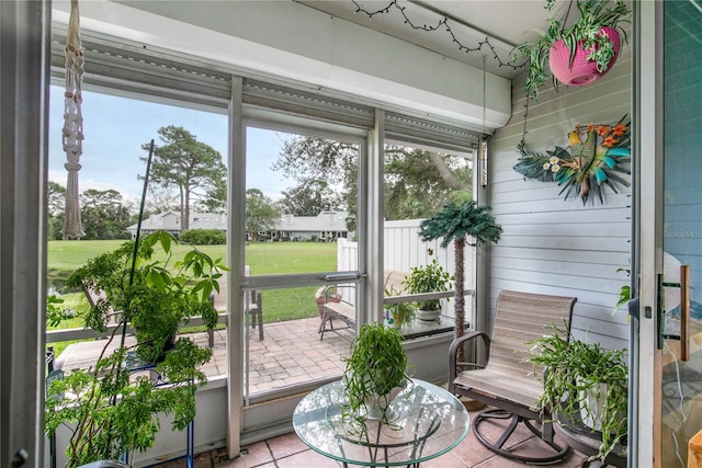 sunroom with a healthy amount of sunlight