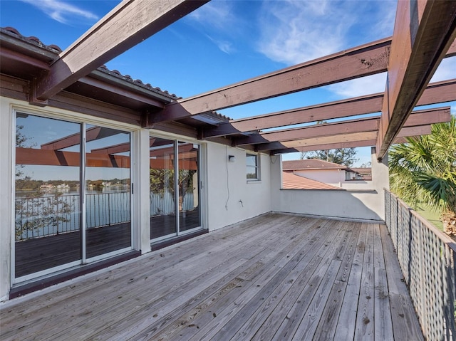 view of wooden terrace