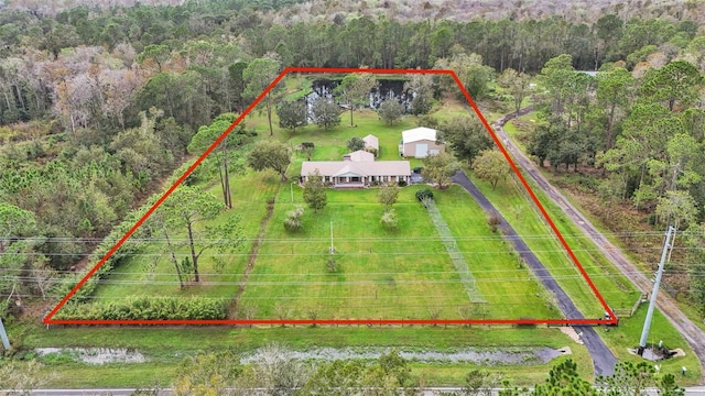 9240 Moore Rd, Lakeland, FL 33809 - view of subject property featuring property boundaries highlighted and a heavily wooded area