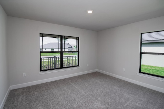 view of carpeted empty room