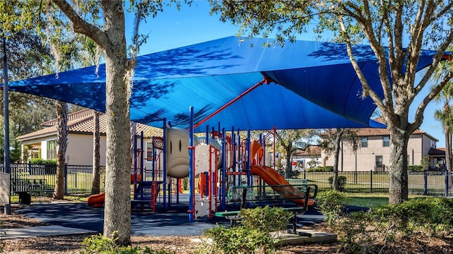 view of jungle gym