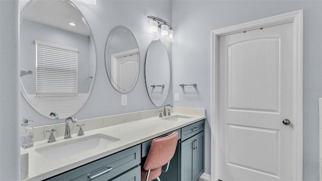 bathroom with vanity