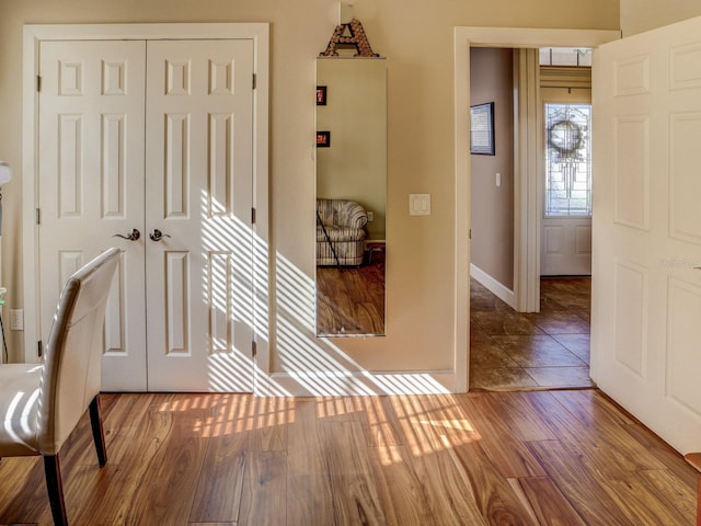 interior space featuring hardwood / wood-style floors