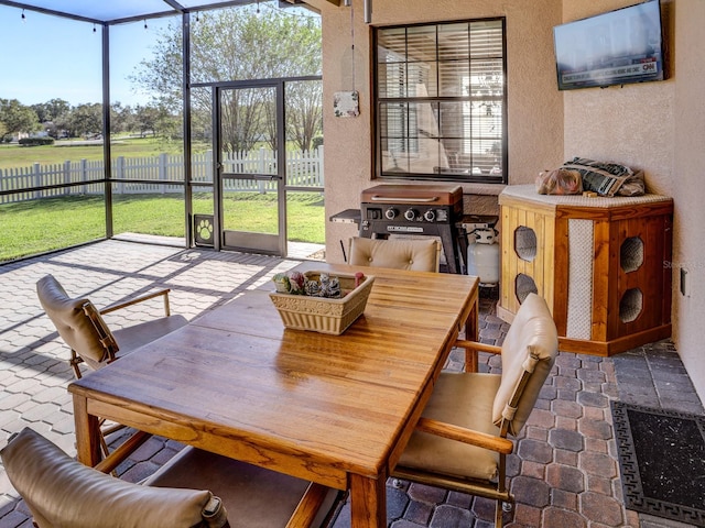 view of sunroom