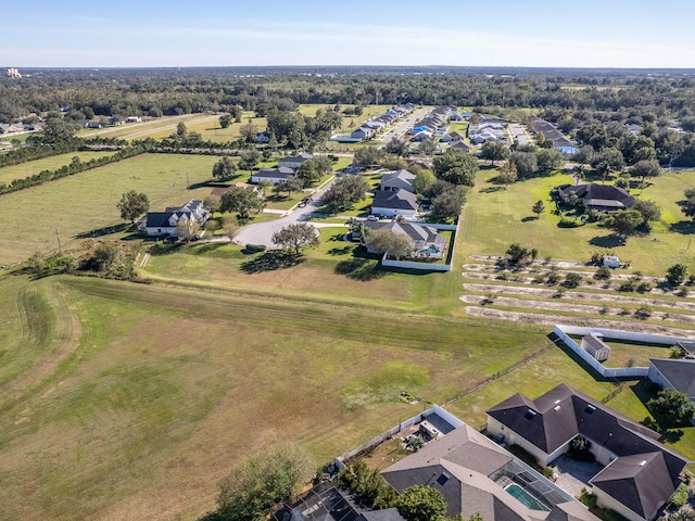 drone / aerial view featuring a rural view