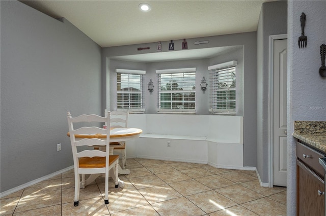 view of tiled dining space