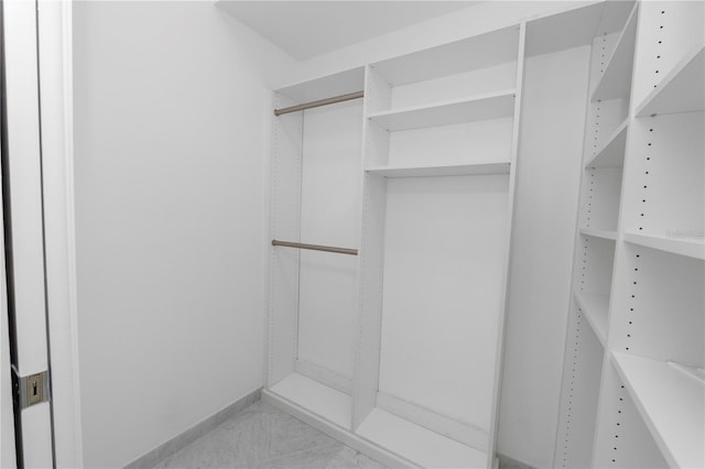 view of walk in closet