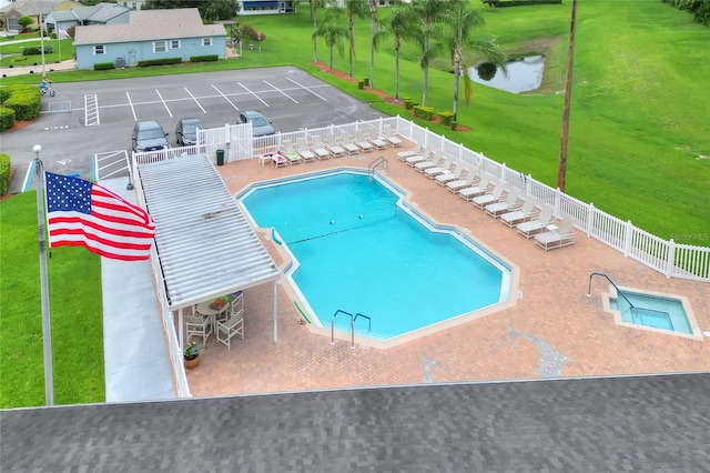 view of pool with a patio area