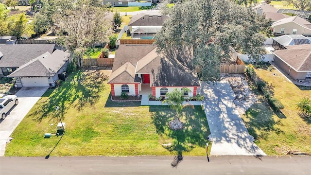 bird's eye view featuring a residential view