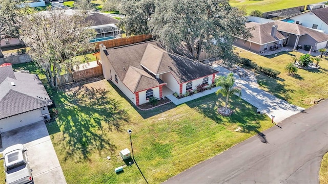 birds eye view of property featuring a residential view