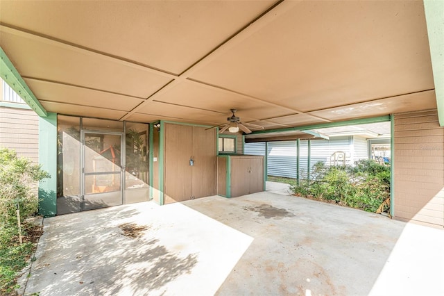 view of patio / terrace featuring a ceiling fan