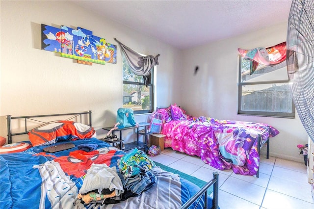 view of tiled bedroom