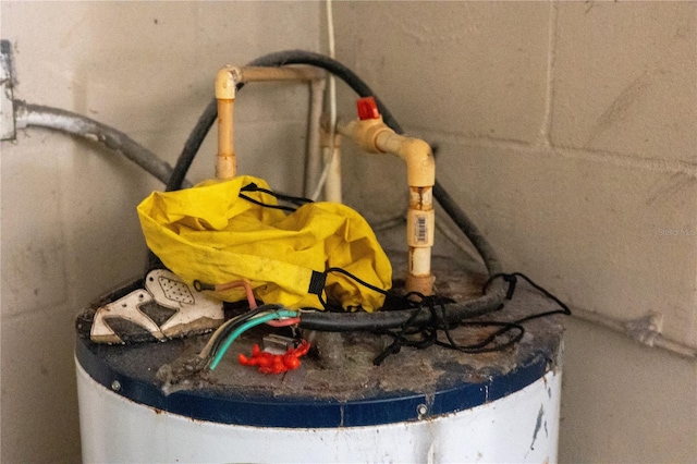 room details featuring water heater