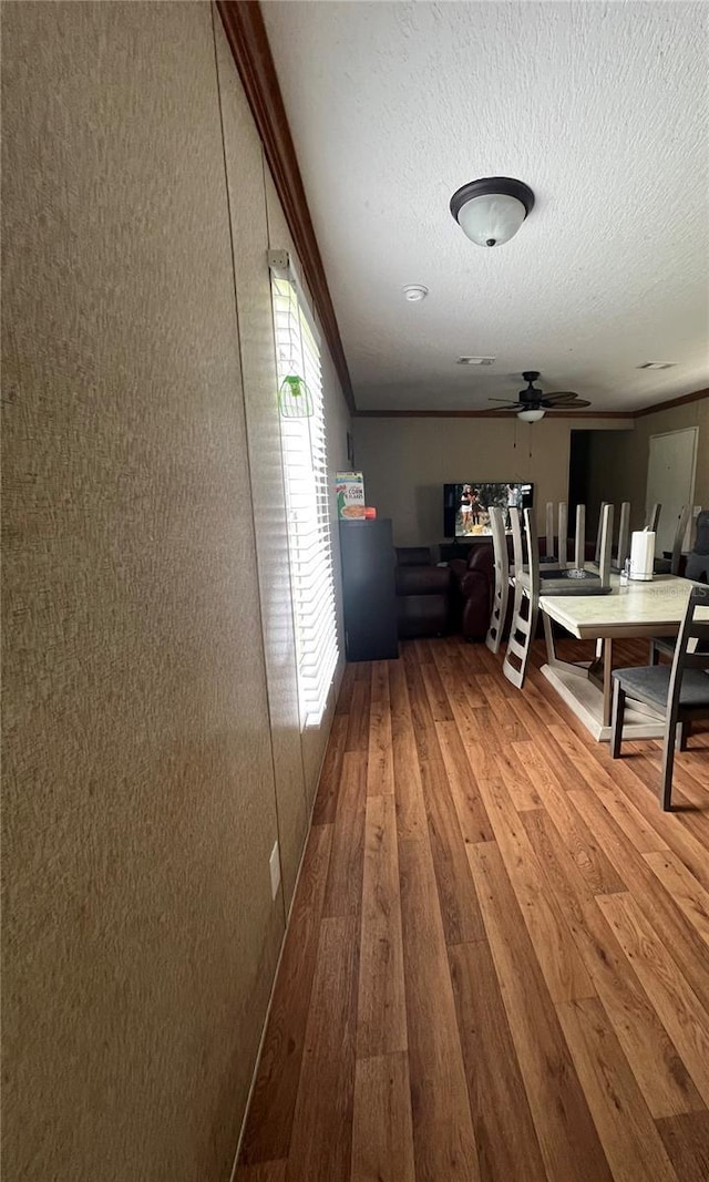 2638 E Knights Griffin Rd, Plant City, FL 33565 - corridor featuring wood-type flooring and a textured ceiling