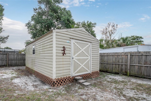 2473 Barbarossa, Deltona, FL 32738 - view of shed featuring a fenced backyard