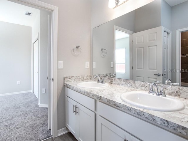 bathroom with vanity